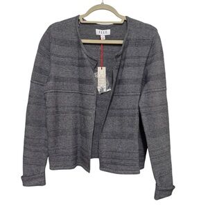 Elle Charcoal Knit Cardigan Sweater - Size Medium- NWT